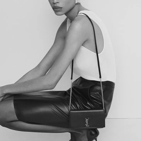 Yves Saint Laurent Black Leather Crossbody Bag - Picture 5 of 9